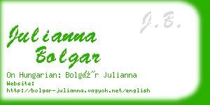 julianna bolgar business card